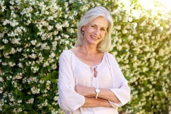 Older woman happy with urinary incontinence treatment Goadby