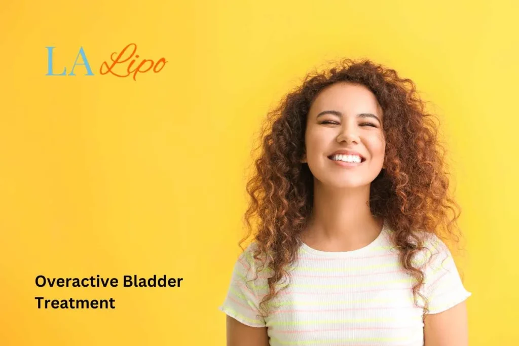 woman smiling about overactive bladder treatment Goadby solutions
