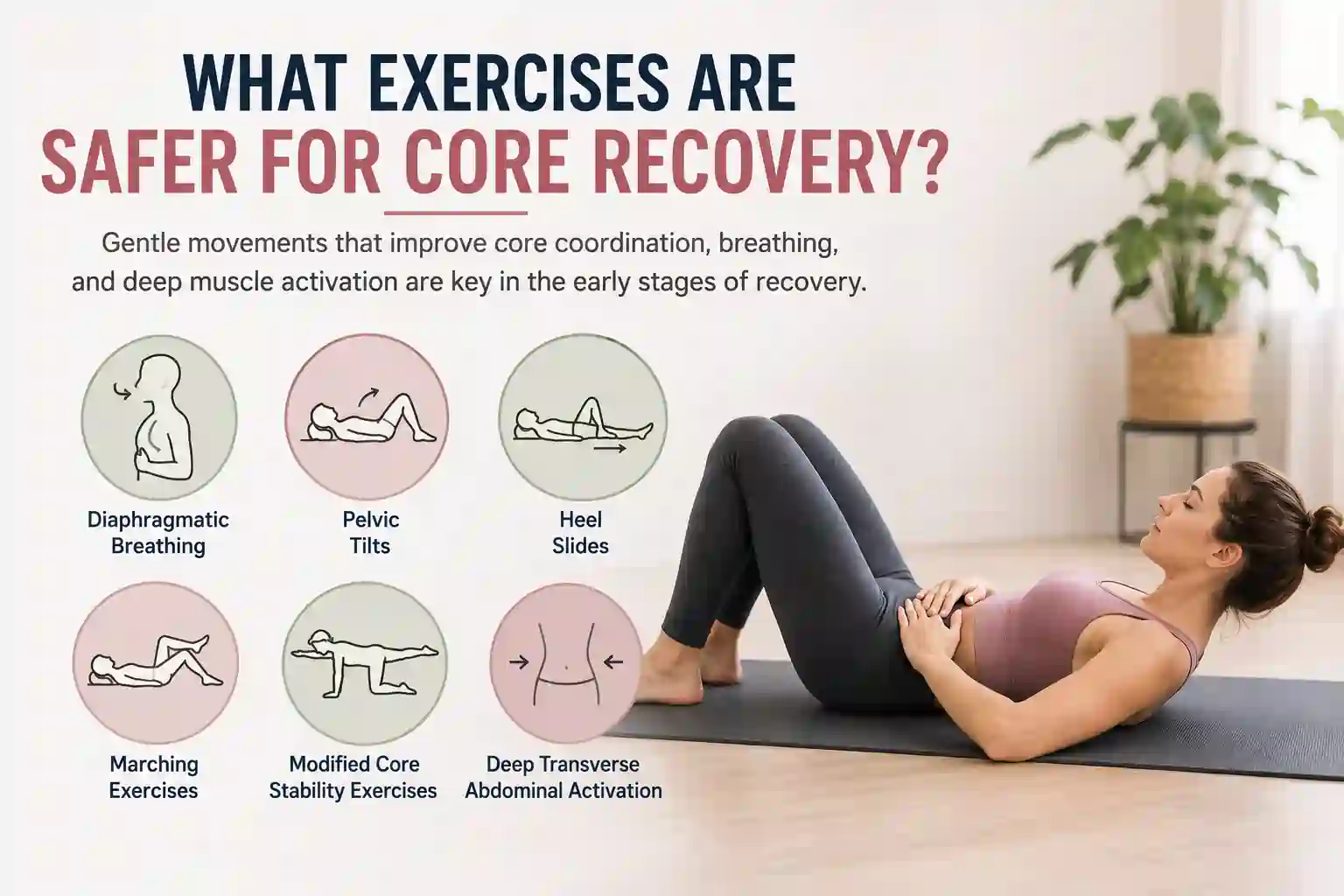 Which exercises may help diastasis recti Goadby?